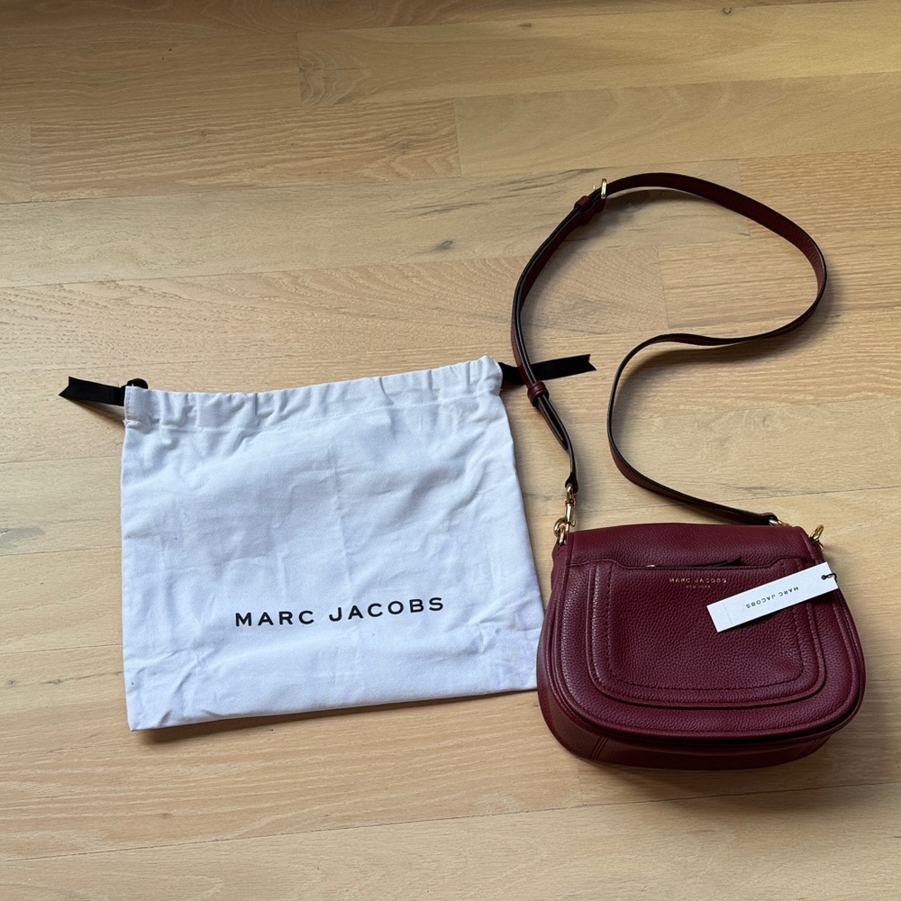 Marc Jacobs Burgundy Saddle Crossbody Bag NWT